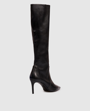 Stuart Weitzman Черные кожаные сапоги STUART POWER SK313
