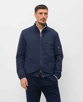 Stefano Ricci Синяя куртка с нашивкой эмблемы M6J4100010PL001HSAC64