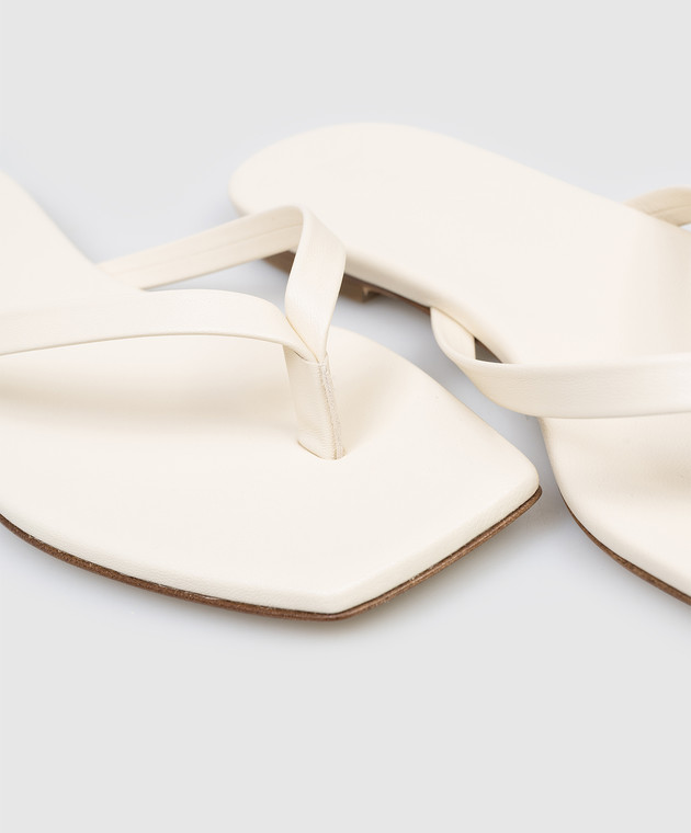 Aeyde Бежеві шкіряні шльопанці Renee FSBERS8MFL022110000 зображення 5