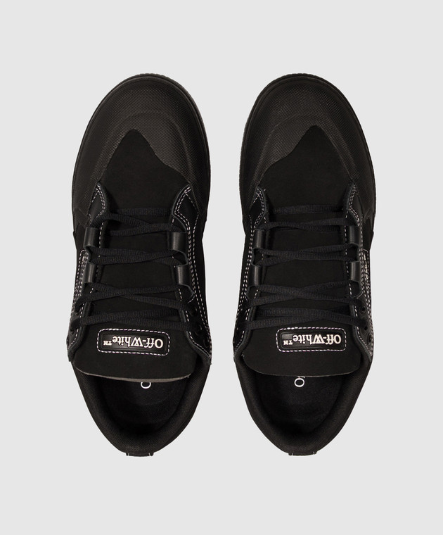 Off-White Черные замшевые кроссовки Vulcanized M296C9L001 изображение 4