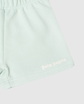 Palm Angels Дитячі зелені шорти PB6X003S26FLE001