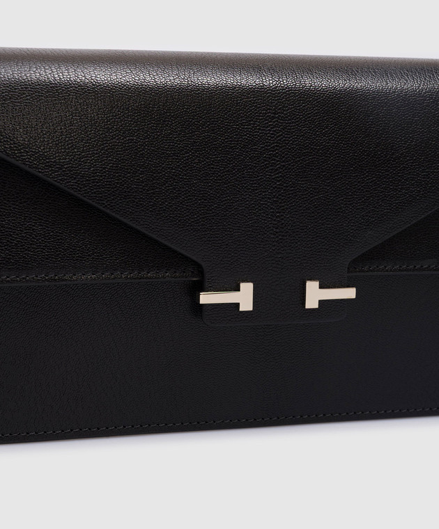 Tom Ford Чорна шкіряна сумка крос-боді AUBE S0531LGO033P зображення 4