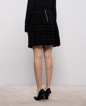 Balmain Черная юбка плиссе GF1LB664KJ34