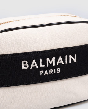 Balmain Детская сумка айвори с вышивкой логотипа BY0B68Z0042