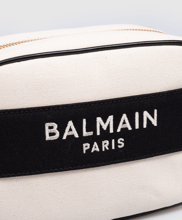 Balmain Дитяча сумка кольору айворі з вишивкою логотипа BY0B68Z0042 зображення 3