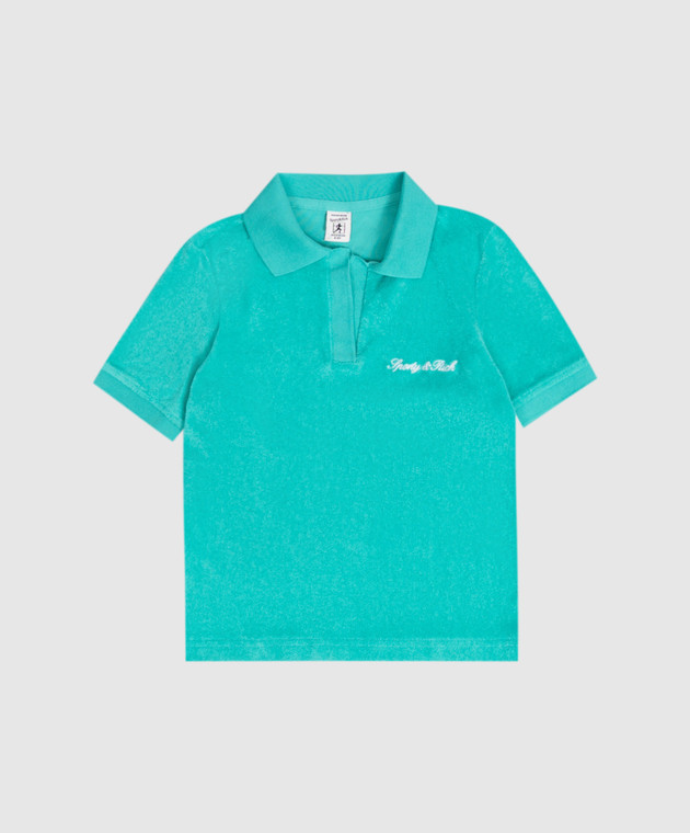Sporty & Rich Дитяче зелене махрове поло з вишивкою логотипа TO118712326GR02
