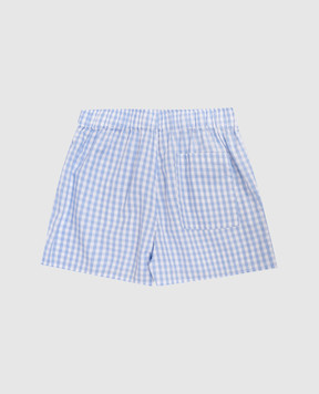 MC2 SAINT BARTH Дитячі блакитні шорти Boxy в клітинку BXY00103941L