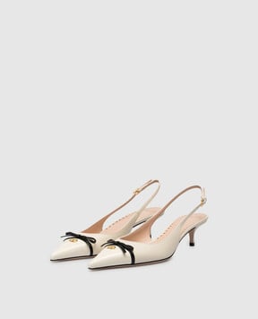 Valentino Белые кожаные слингбеки Bepointy 8W2S0LL3DAL
