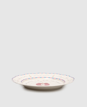 Bitossi Home Белая фарфоровая обеденная тарелка Apple PAN01004