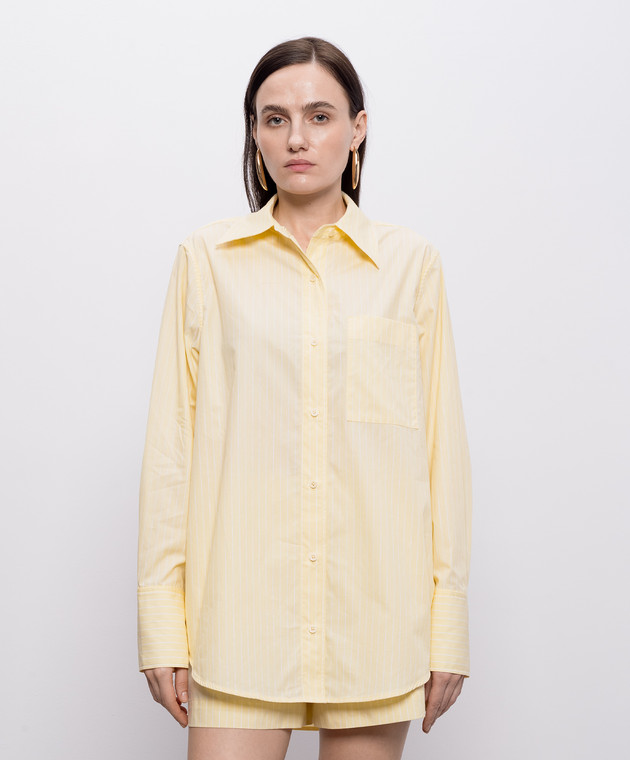 Simkhai Желтая рубашка Loen в полоску 2262240CO изображение 3