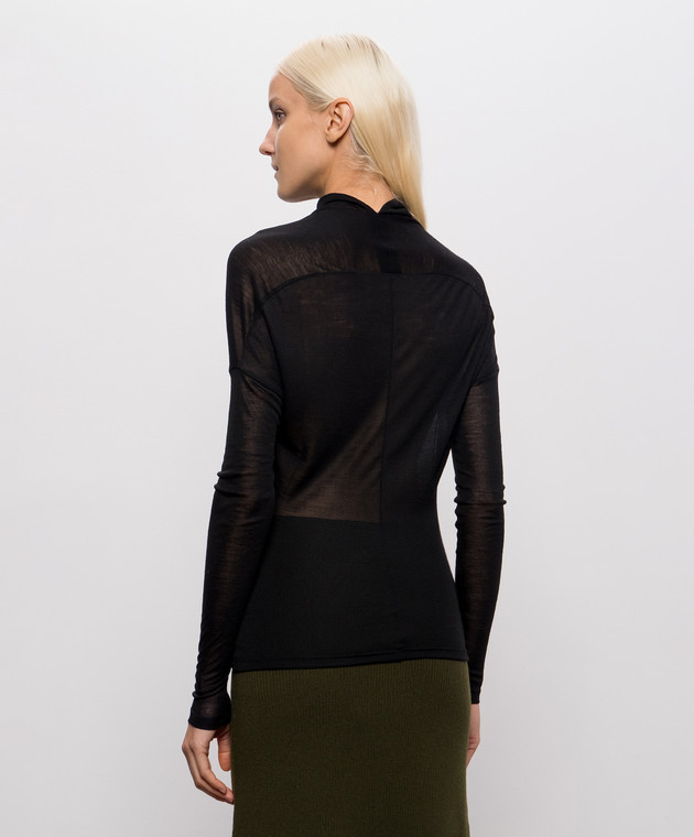 Victoria Beckham Черный топ с шерстью 1426JTP007656A изображение 4