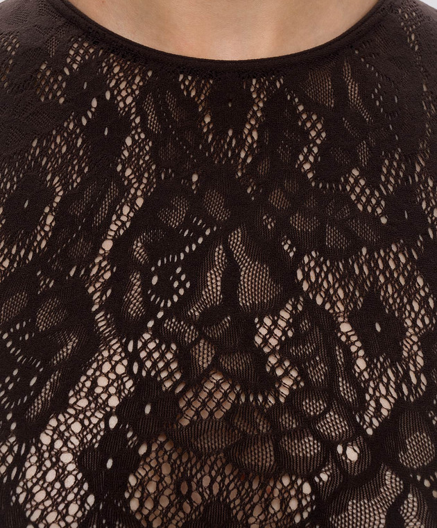 Wolford Коричневе боді INFINITE ROSE 79349 зображення 5