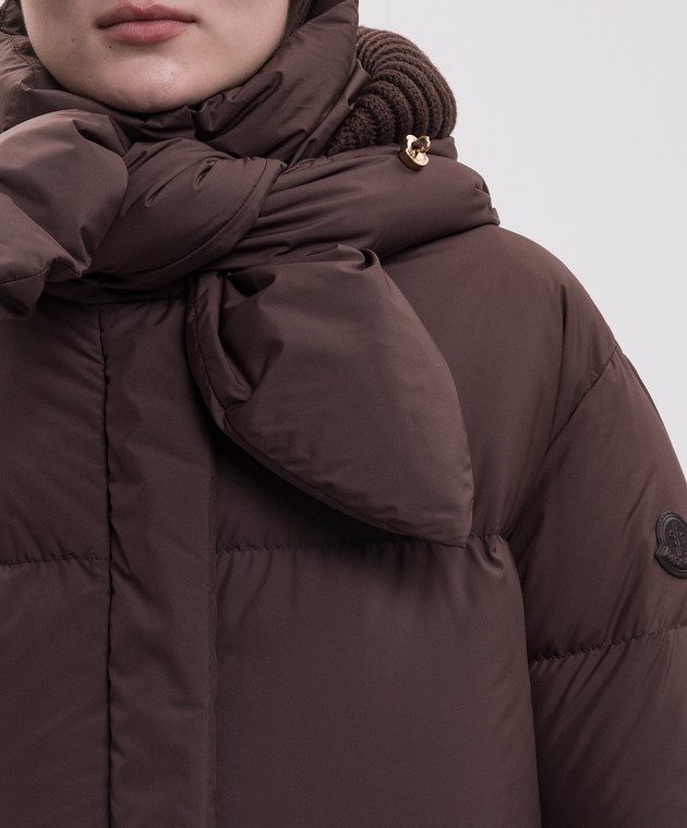 Moncler Коричневый пуховик L20931C00020597YW изображение 5