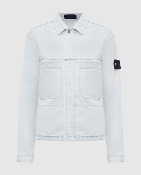 Stone Island Голубая джинсовая куртка с патчем логотипа L1S144100006S00J9