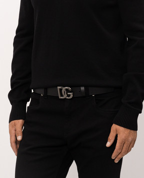 Dolce&Gabbana Черный кожаный ремень BC4644AX622