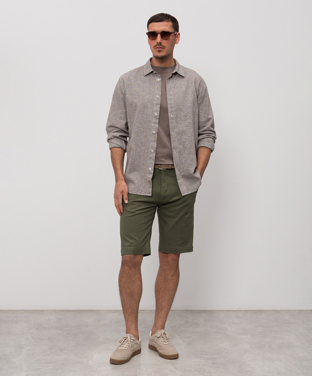 Castangia dal 1850 Коричнева футболка з монограмою TSDM18F25 зображення 2