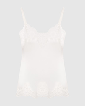 Dolce&Gabbana Топ кольору айворі з мереживом O7A00TONO13