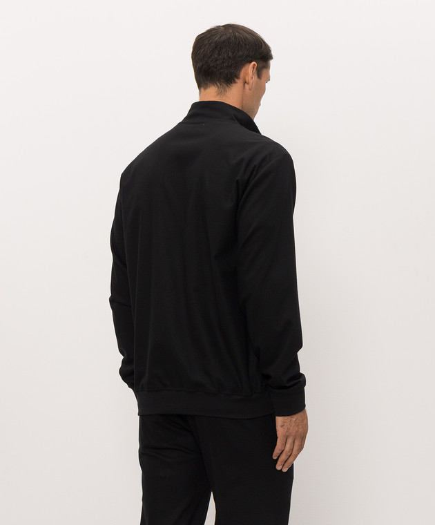 Kiton Чорна спортивна куртка з вовни та кашеміру UMC032K0145I зображення 4
