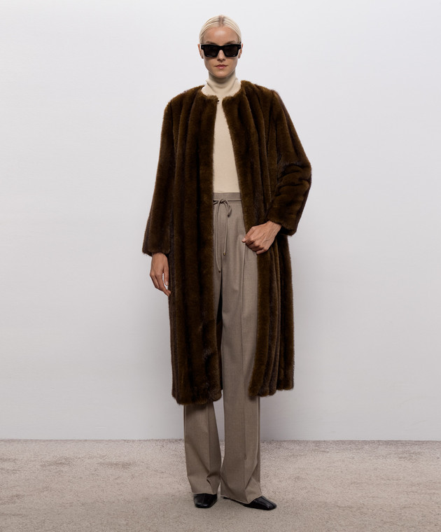 Max Mara Коричневое пальто ORMA MSTORMA изображение 2