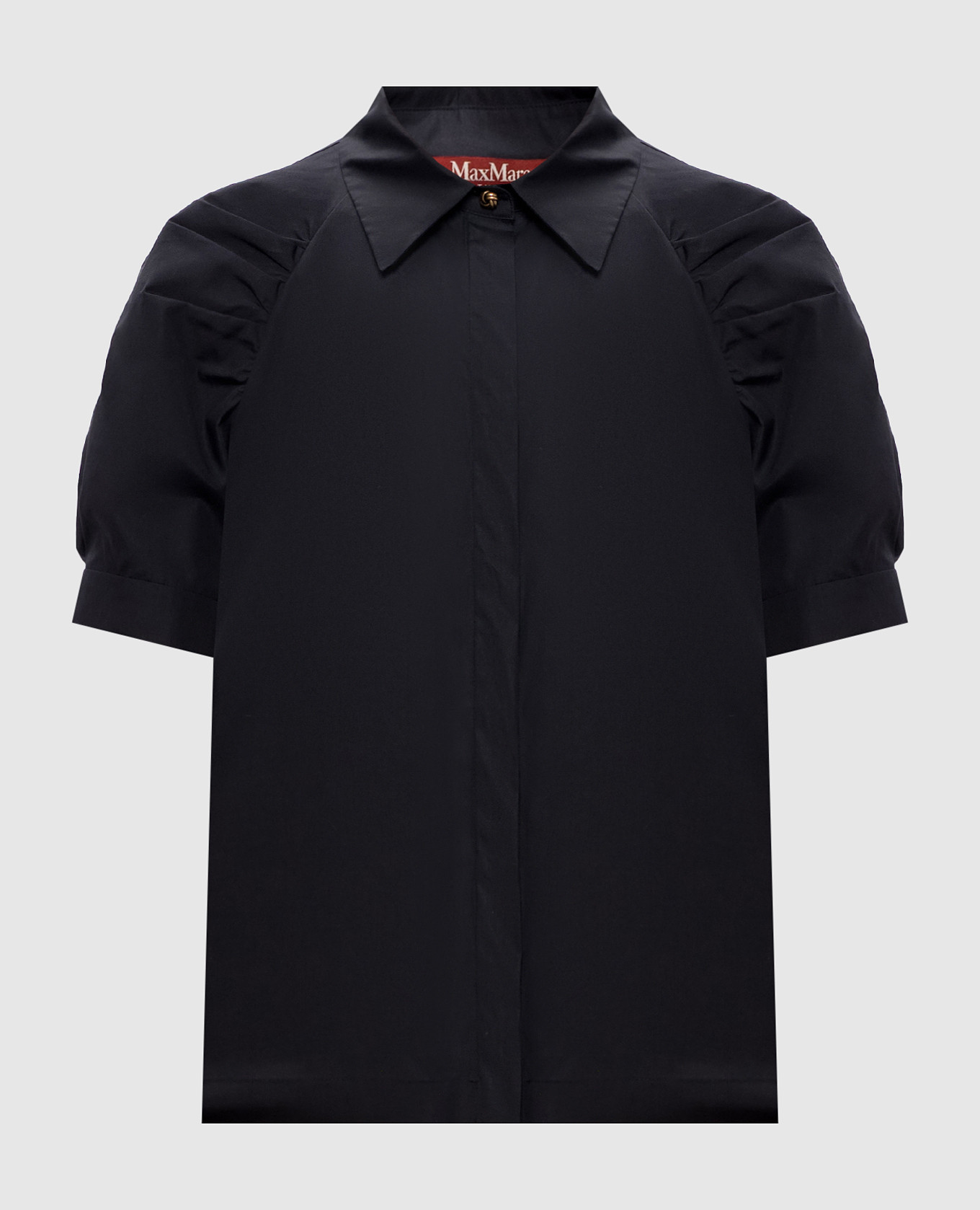 Черная блуза с короткими рукавами