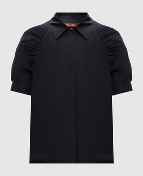 Max Mara Чорна блуза з короткими рукавами MSTAMORE