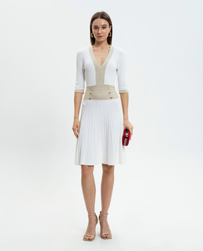 Twinset Біла сукня з люрексом 261AP3110