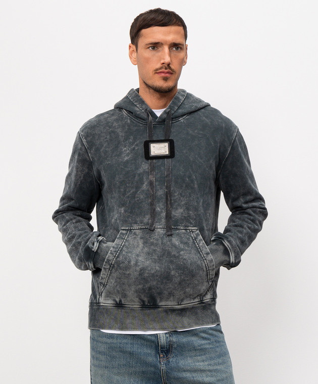 Dolce&Gabbana Серые худи с принтом логотипа G9BGPTG7POJ изображение 3