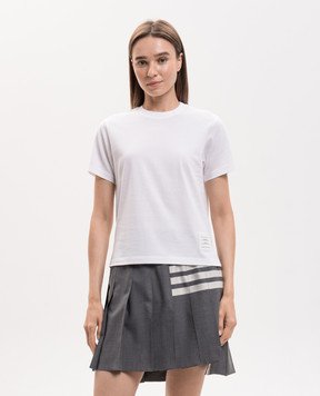 Thom Browne Біла футболка з нашивкою FJS036A05398