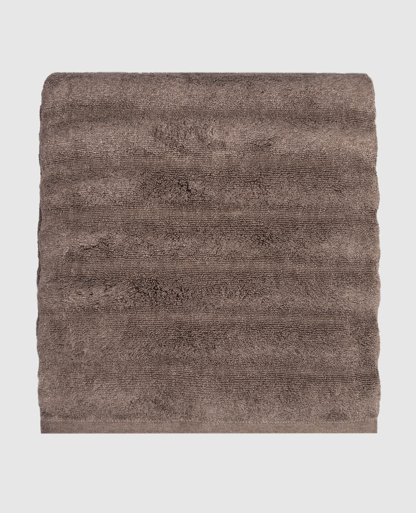 Коричневое махровое полотенце для тела ASH RIBBED