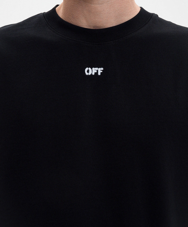 Off-White Чорна футболка з емблемою Paint Arrow 44MAA120S26J00J зображення 5