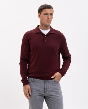 ISAIA Бордовое поло из кашемира MG8327Y0470