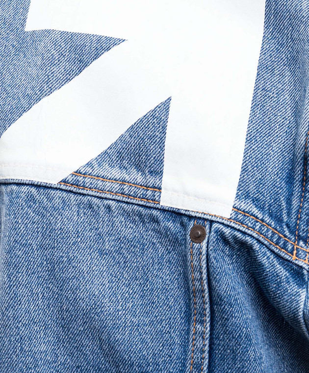 Off-White Синя джинсова куртка 44MYE09QS26D002 зображення 5