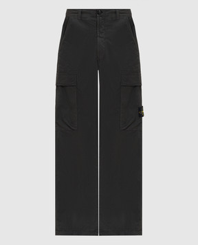 Stone Island Сірі штани карго з патчем логотипа L1S153100043S0003