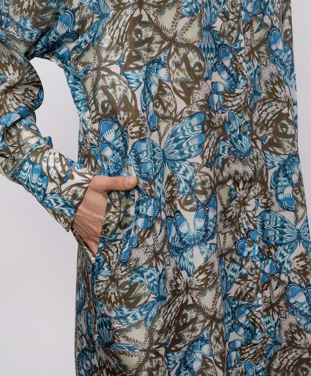 Momoni Сукня-сорочка Jau із шовку в принт MODR01302MO зображення 4