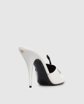 Valentino Білі шкіряні мюлі Coeur Vipère 8W0S0PD7HIZ