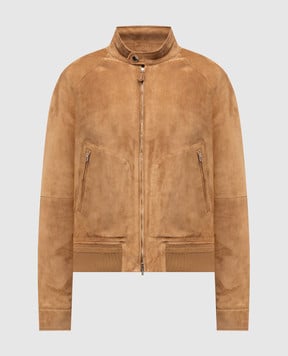 Loro Piana Коричневий замшевий бомбер Novak FAQ4127