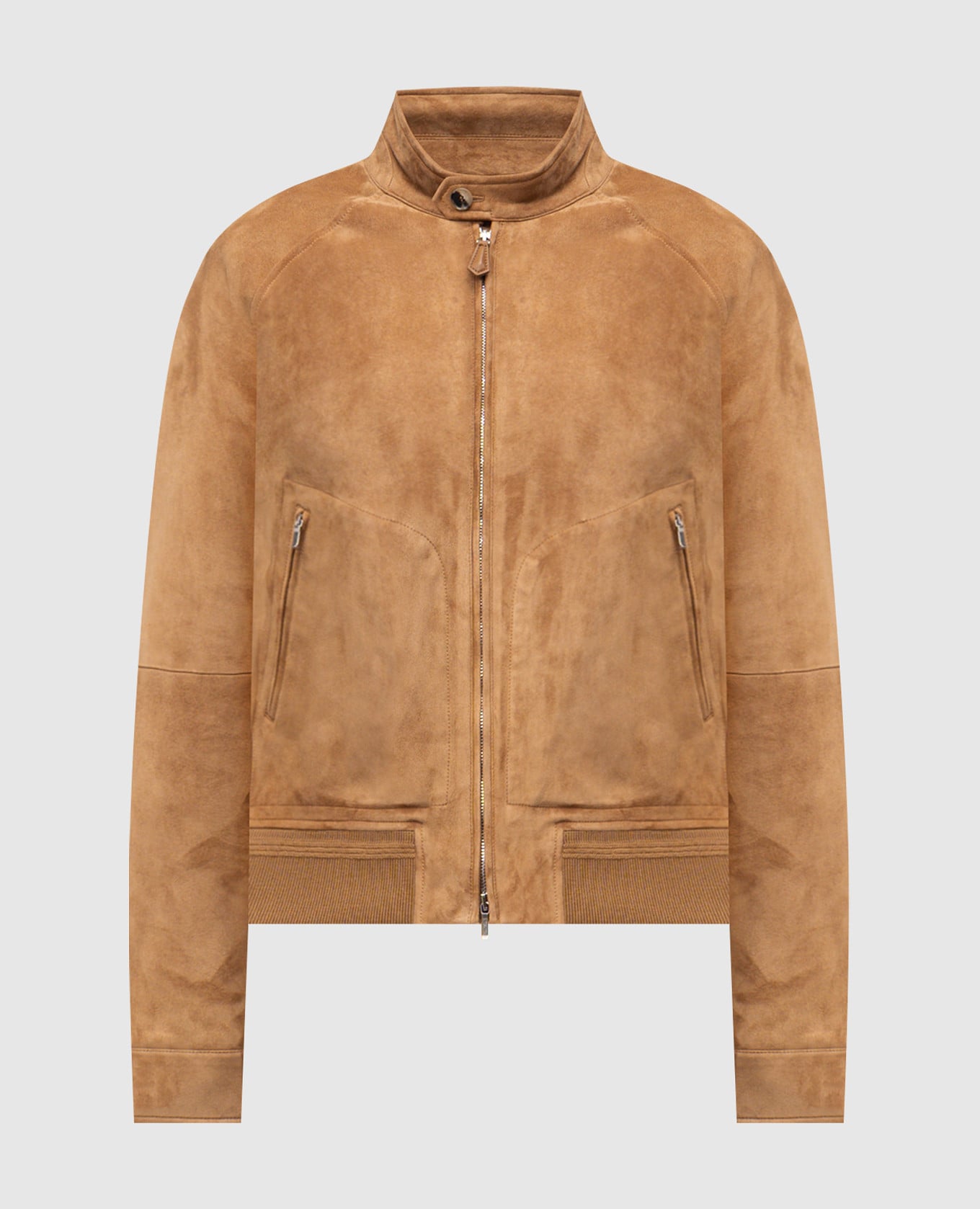 Коричневый замшевый бомбер Novak