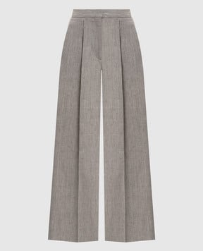 Loulou de Saison Серые брюки Hamet с льном HAMET