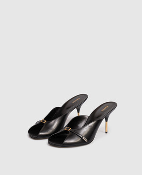 Versace Черные кожаные мюли Nyx 10241341A17282