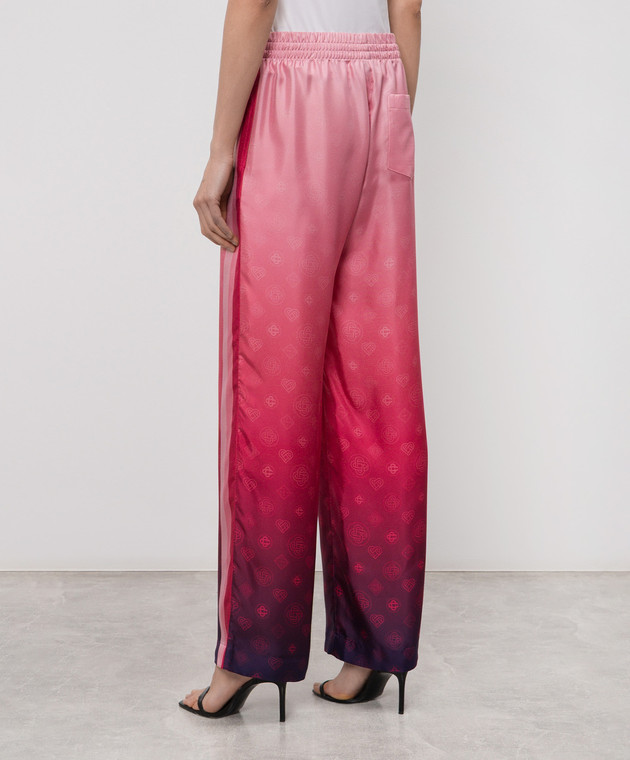 Casablanca Розовые брюки из шелка с эффектом градиента WSS26TR37201 изображение 4