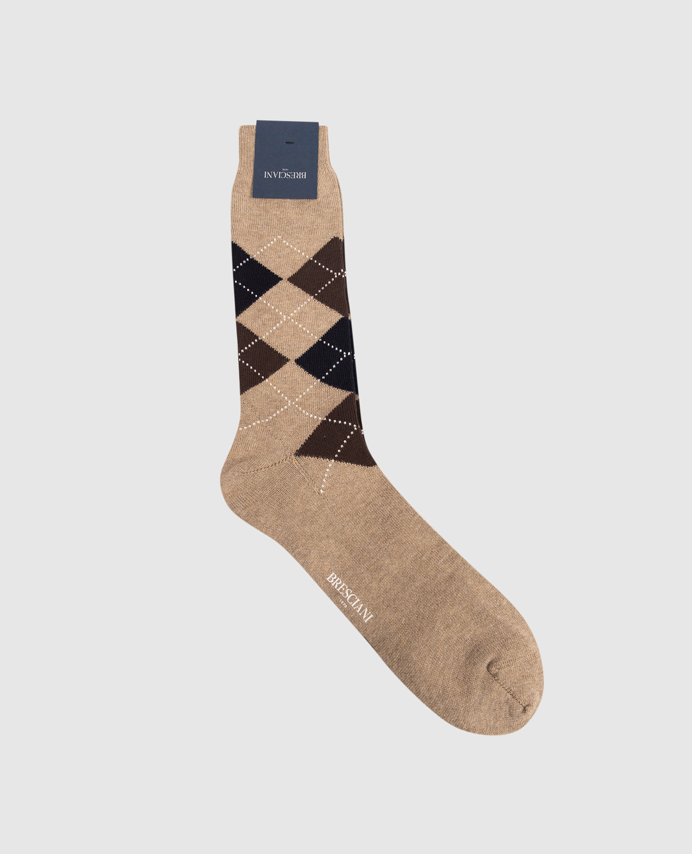 Бежевые носки с геометрическим узором