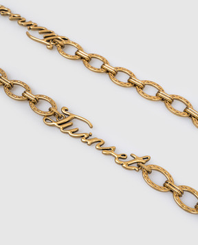 Twinset Золотой пояс с металлическим логотипом 261TO5360