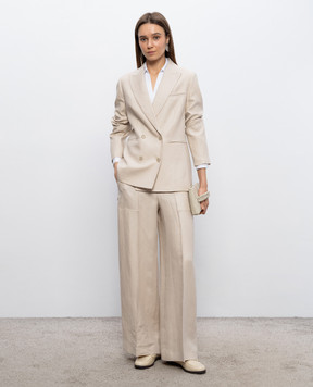 Peserico Бежеві штани з льону P0405602606