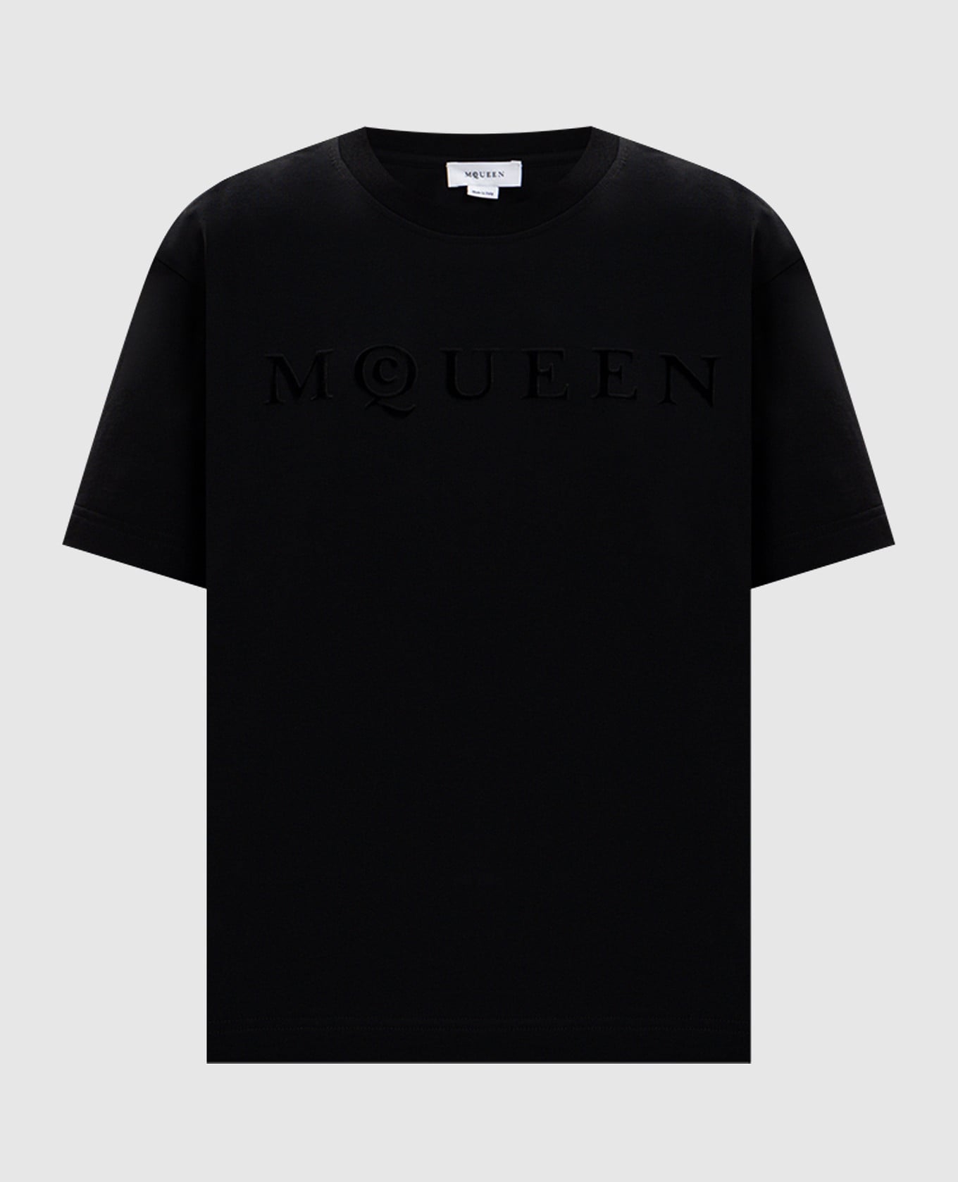 Черная футболка с фактурным логотипом