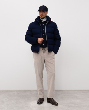 Brunello Cucinelli Синя сорочка з кашеміром MM840KC01