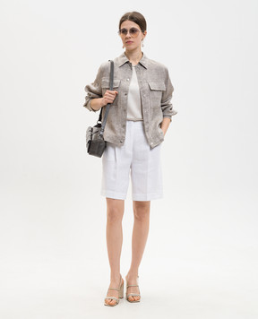 Peserico Топ из шелка бежевого цвета E08893D02372