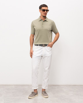 Stefano Ricci Зелене поло з шовком K616440P35F26109