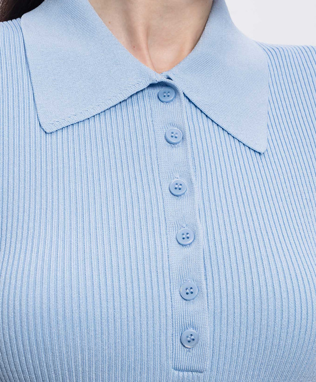 Simkhai Голубое поло Secily в рубчик 2262019K изображение 5