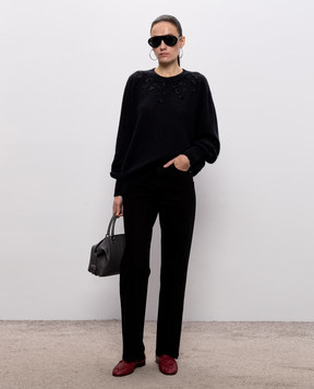 Kiton Черный джемпер с кашемиром и шелком D62938319