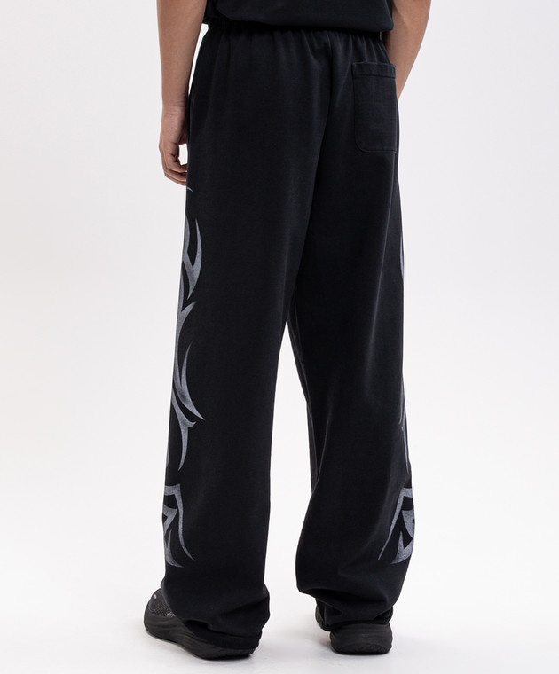 Vetements Черные спортивные брюки с принтом MH27SP155B изображение 4